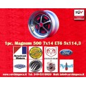 1 wheel Magnum 500 7x14 5x114.3 Ford Magnum  Magnum 500 7x14 PCD 5x114 3 ET6  chrome/black. Silver
