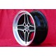 1 ud. llanta Ford RS 7x15 ET5 4x108 black/diamond cut Escort Mk1-2 Capri Cortina