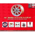1 cerchio Minilite 8x15 ET0 5x120.65 Chevrolet Camaro  silver/diamond cut