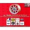 1 Felge Minilite 9x15 5x114.3 Ford Mustang  Mustang V8 -1973 Falcon V8 Fairlane Torino Thunderbird Galaxie LTD silver/di