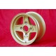 4 uds. llantas Skoda Campagnolo 7x13 ET10 4x130 gold Skoda MB1000,MB1100,105,110,120,130, Lancia Fulvia Coupe