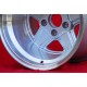 4 uds. llantas Mercedes Penta 10x15 ET-7 12x15 ET-25 5x112 silver/diamond cut w107 w108 w109 Red Pig 300 SEL