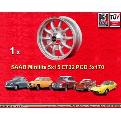 Saab 95 96 V4 Minilite style 5x15 ET32 5x170 cerchio wheel jante felge llanta