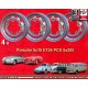 4 llantas OE alloy 5x15 5x205 Porsche Volkswagen 356  356 AB Volkswagen Beetle Karmann Ghia Bus T1 T2a silver