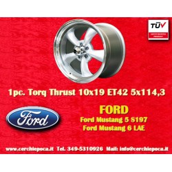 1 pc. jante Ford Torq Thrust  10x19 ET42 5x114.3 silver/diamond cut Mustang S197 (2005-14) LAE (2015-)