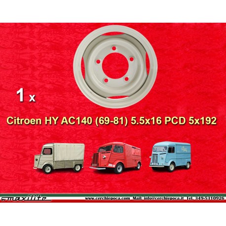1 cerchio acciaio Citroen HY (1969-81) 5.5x16 ET8 5x192