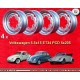 4 Felgen OE 5.5x15 5x205 Volkswagen VW  VW 1950-67 5.5x15  PCD 5x205  ET34  ABE  silver. silver