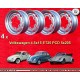 4 llantas OE 4.5x15 5x205 Volkswagen VW  VW 1950-67 4.5x15  PCD 5x205  ET25  ABE  silver. silver