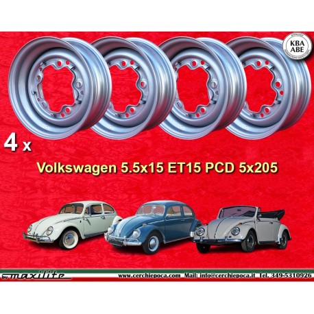4 pcs. Volkswagen Beetle 5.5x15 ET15 5x205 wheels