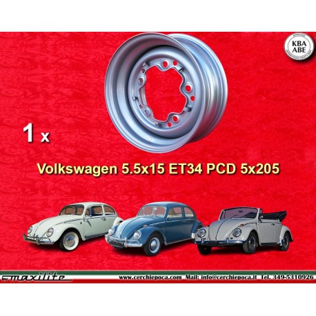 1 pc. Volkswagen Beetle 5.5x15 ET34 5x205 wheel