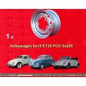 1 jante OE 6x15 5x205 Volkswagen VW  VW 1950-67 6x15  PCD 5x205 ET25  silver. silver