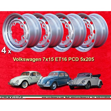 4 pcs. Volkswagen Beetle 7x15 ET16 5x205 wheels
