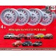 4 pz. cerchi Alfa Romeo Millerighe 6x14 ET23 4x108 silver Giulia TI Super 105 -1971 Giulietta 101 750