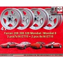4 cerchi 308 7x16 ET15 + 8x16 ET15 5x108 Volvo Ferrari 308 