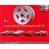 1 cerchio 308 8x16 ET15 5x108 Ferrari 308  silver
