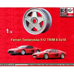 1 Stk Felge Ferrari Penta 8.5x18 ET26 Central Lock silver Testarossa 512TR 512M