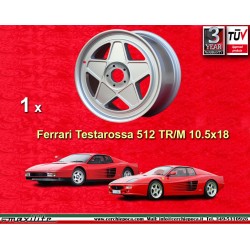 1 pz. cerchio Ferrari Penta 10.5x18 ET42 Central Lock silver Testarossa 512TR 512M