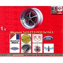 1 wheel Magnum 500 7x15 5x114.3 BUICK CHRYSLER DODGE FORD Mustang  Mustang Falcon Fairlane Torino Thunderbird Galaxie LT