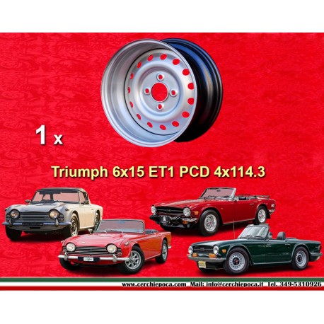 4 uds llantas Triumph TR5 TR6 1967-76 6x15 ET1 4x114.3 