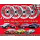 4 jantes WCHE 7x15 4x108 Audi 80  80 90 Typ 81 85 89 Cabrio Audi 100 200 Typ 44 silver/diamond cut