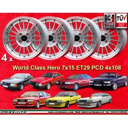 Alfa Romeo WCHE 7x15 ET29 4x108 silver/diamond cut 105 Berlina, Giulia, Coupe, Spider, GTC cerchi wheels jantes felgen llantas