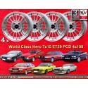 4 wheels WCHE 7x15 4x108 Audi 80  80 90 Typ 81 85 89 Cabrio Audi 100 200 Typ 44 silver/diamond cut