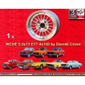 1 wheel WCHE 5.5x13 4x100 Opel BMW 1502-2002  1502-2002 tii 3 E21 Kadett B-C Manta Ascona A-B GT Olympia A Rekord C silv