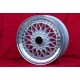 4 wheels Super RS 7x16 5x120 BMW serie 5 E12 E28 E34 serie 6 E24 serie 7 E23 E32 E3 E9 silver/diamond cut