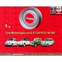 1 cerchio OE steel 3.5x12 ET28 4x190 Autobianchi Fiat 500  silver