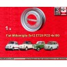 1 Felge OE steel 3.5x12 4x190 Autobianchi Fiat 500  500 Cinquecento Bianchina silver