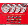 4 wheels Cromodora CD66 8x13 4x98 Fiat 124  124 Abarth Spider Coupe silver