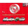 1 wheel Abarth 5x12 4x190 Autobianchi Fiat 500  500 Bianchina Nuova Cinquecento silver