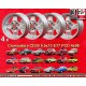 4 llantas Cromodora CD30 5.5x13 4x98 Alfa Romeo Autobianchi Fiat 124  124 Berlina Coupe Spider 125 127 128 131 X19 850 U
