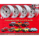 4 cerchi Cromodora CD66 7x13 ET8 4x100 Opel Volkswagen BMW 1502  silver