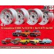 4 llantas Minilite 7x13 + 8x13 4x100 BMW Opel Volkswagen  1502 1602 1802 2002 tii 3 E21 Kadett B-C Manta Ascona A-B GT O