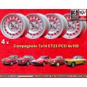 4 jantes Campagnolo 7x14 4x108 Alfa Romeo GTA  GTA 105 Coupe Spider GT GTC Montreal silver