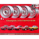 4 jantes Campagnolo 7x15 4x108 Alfa Romeo GTA  GTA 105 Coupe Spider GT GTC Montreal silver