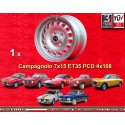 1 wheel Campagnolo 7x15 4x108 Alfa Romeo Giulia  Giulia 105 Berlina Coupe Spider GTC silver