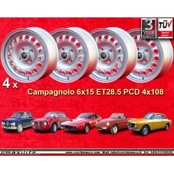 cerchio Alfa Romeo Campagnolo 6x15 ET28.5 4x108 silver Giulia, 105 Berlina, Coupé, Spider, GT GTA GTC