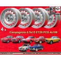 4 jantes Campagnolo 6.5x15 4x108 Alfa Romeo GTA  GTA 105 Coupe Spider GT GTC Montreal Giulia silver