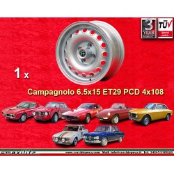 Alfa Romeo Campagnolo 6.5x15 ET29 4x108 silver Giulia, 105 Berlina, Coupe, Spider, GTA GTC cerchio wheel llanta jante felge