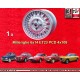 1 Stk Felge Alfa Romeo Millerighe 6x14 ET23 4x108 silver Giulia TI Super 105 -1971 Giulietta 101 750
