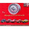 1 llanta Millerighe 6x14 4x108 Alfa Romeo Giulia  Giulia 105 Berlina Coupe Spider GT GTA GTC silver