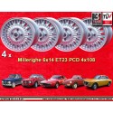 4 Felgen Millerighe 6x14 4x108 Alfa Romeo Giulia  Giulia 105 Berlina Coupe Spider GT GTA GTC silver