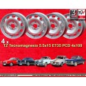 4 llantas TZ 5.5x15 4x108 Alfa Romeo Giulia  Giulia TI Super 105 -1971 Giulietta 101 750 silver