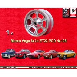 Alfa Romeo Momo Vega  6x14 ET23 4x108 SIlver