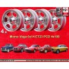 4 wheels Vega 6x14 4x108 Alfa Romeo GT  GT GTA 105 Berlina Giulia Coupe Spider GTC silver/diamond cut