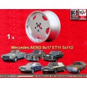1 wheel Aero 8x17 5x112 Mercedes 123  123 107 108 109 116 126 129  silver/diamond cut