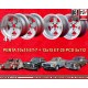 4 pcs. jantes Mercedes Penta 10x15 ET-7 12x15 ET-25 5x112 silver/diamond cut w107 w108 w109 Red Pig 300 SEL