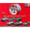 1 wheel Penta 9x16 5x112 Mercedes 123  123 108 109 116 107 126 silver/diamond cut